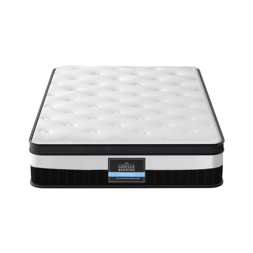 Single 30cm Euro Top Pocket Spring Mattress Medium Firm Knitted Fabric
