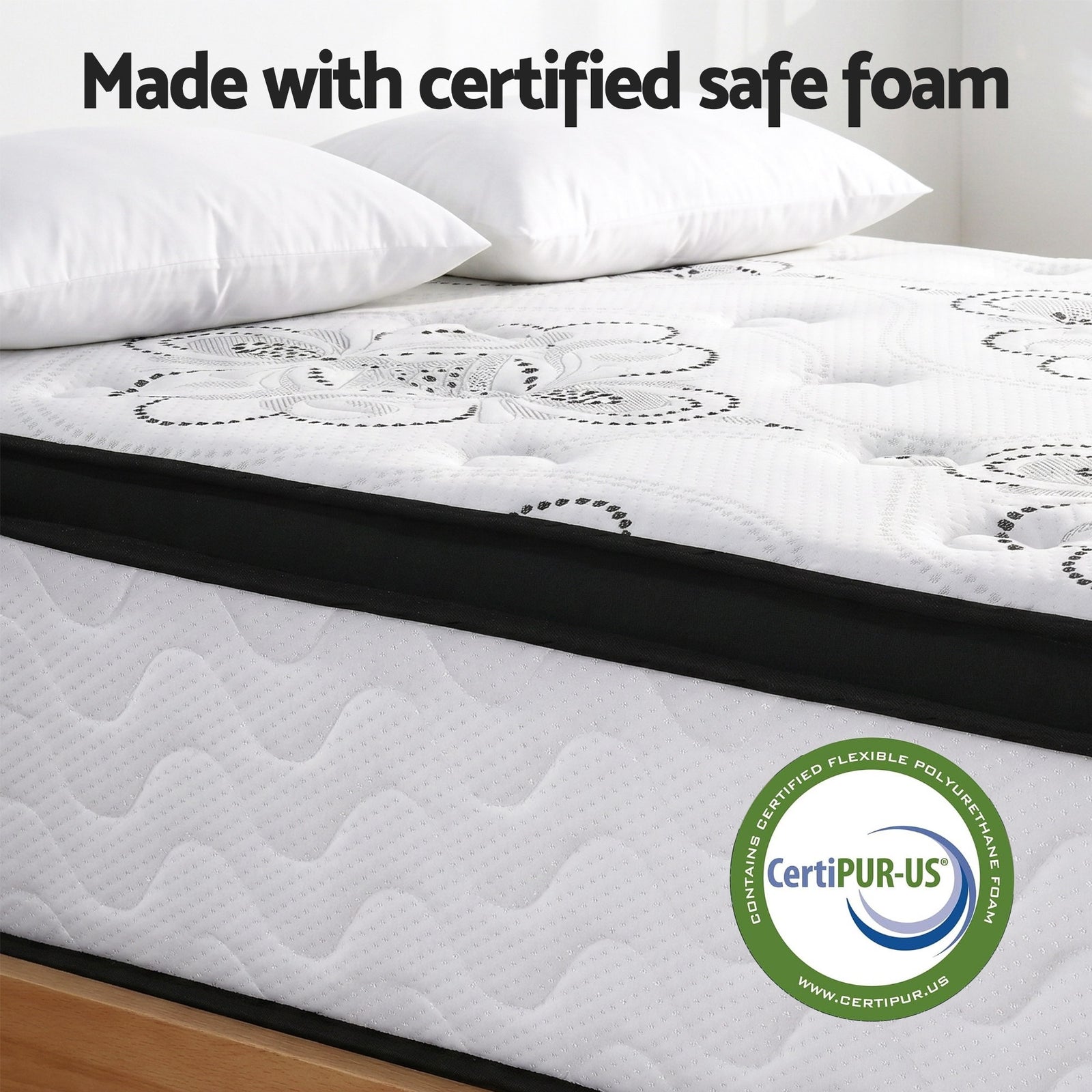 30cm Mattress Pocket Spring Medium Firm Foam Euro Top Double