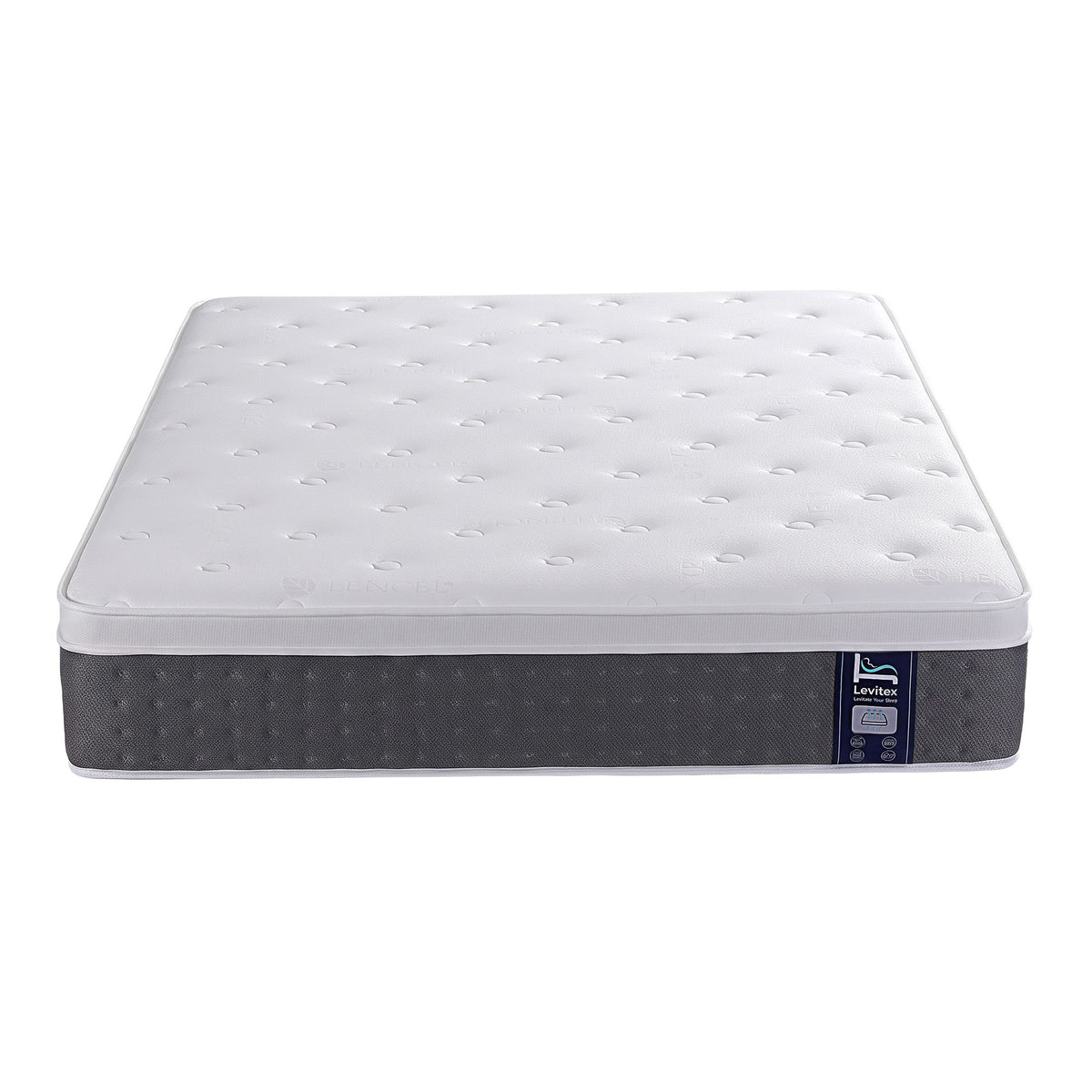 King Mattress Lumbar Support, 5-Zone Pocket Springs & 2-Row Hardened Edges for Deep Sleep, Cooling Gel Memory & Egg-Crate Foam