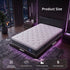 King Single Mattress Lumbar Support, 5-Zone Pocket Springs & 2-Row Hardened Edges for Deep Sleep, Cooling Gel Memory & Egg-Crate Foam