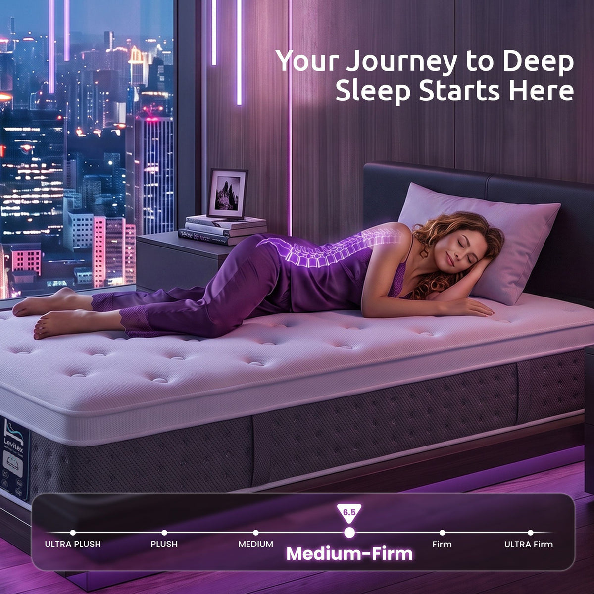 King Single Mattress Lumbar Support, 5-Zone Pocket Springs & 2-Row Hardened Edges for Deep Sleep, Cooling Gel Memory & Egg-Crate Foam