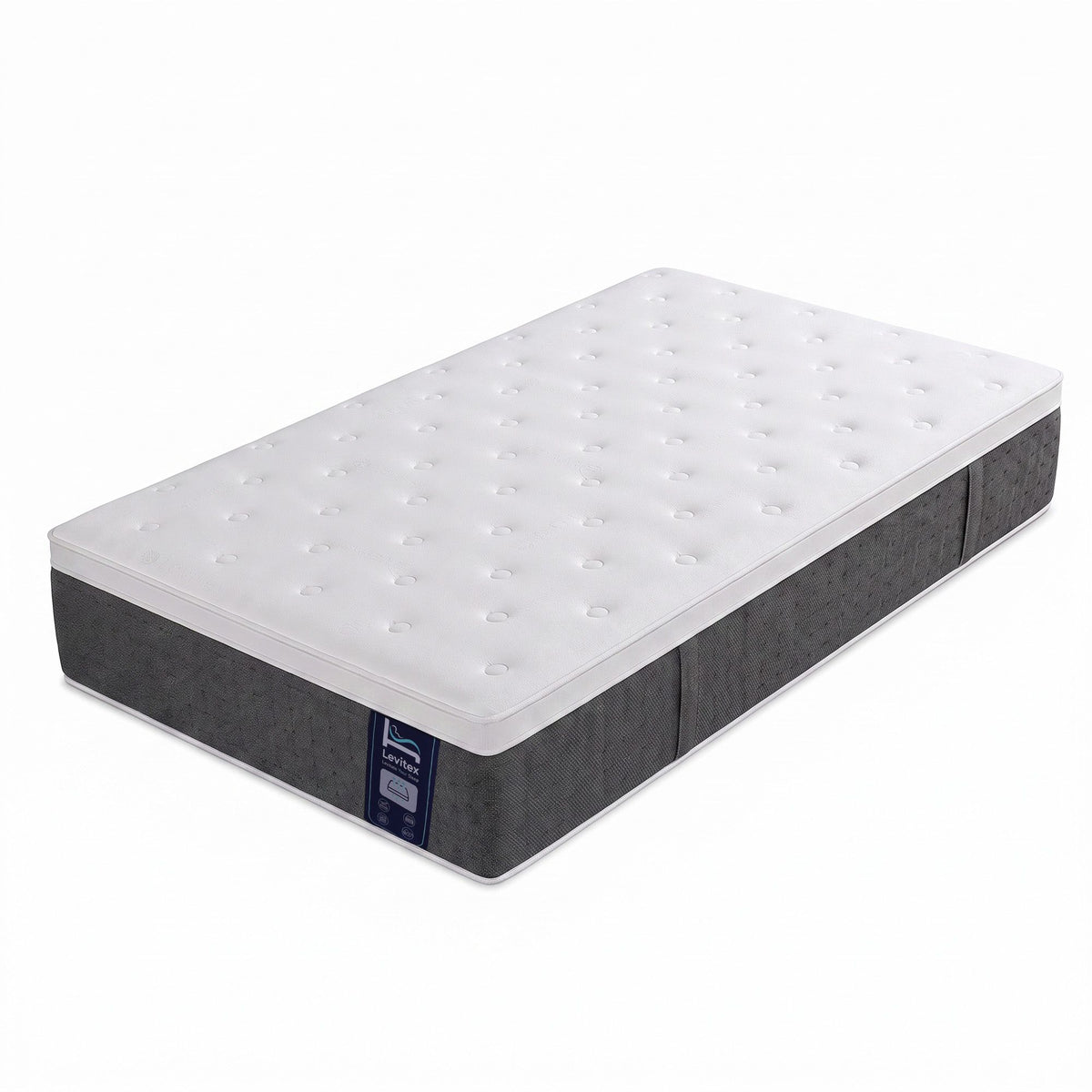 King Single Mattress Lumbar Support, 5-Zone Pocket Springs & 2-Row Hardened Edges for Deep Sleep, Cooling Gel Memory & Egg-Crate Foam