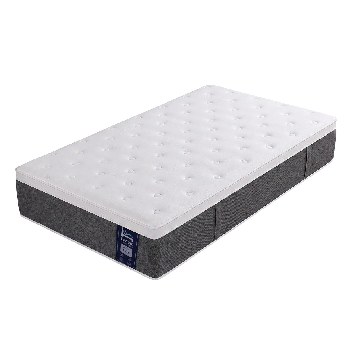Levitex Single Mattress 30cm Lumbar Support, 5-Zone Pocket Spring, Cooling Gel