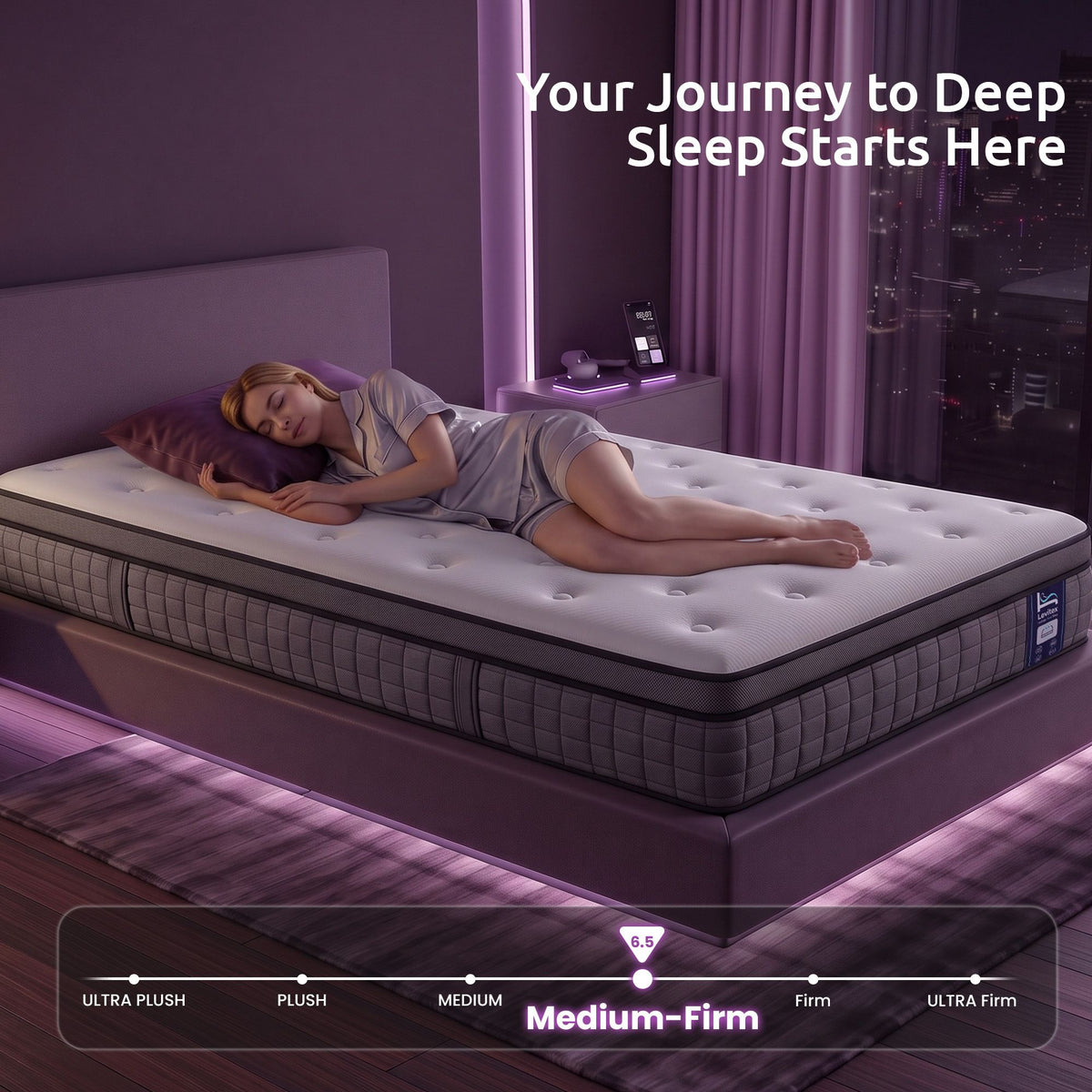King Single Mattress 2 Rows Edge Support for Deep Sleep 5-Zone Ergonomic Pocket Spring Breathable Corrugated Sponge Medium Firm 30CM
