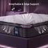 King Single Mattress 2 Rows Edge Support for Deep Sleep 5-Zone Ergonomic Pocket Spring Breathable Corrugated Sponge Medium Firm 30CM