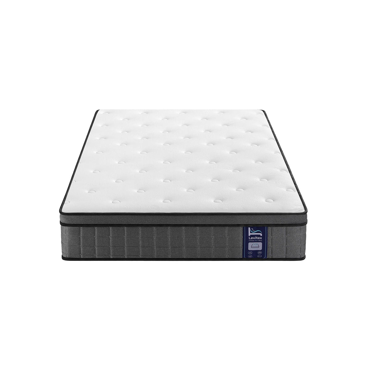 King Single Mattress 2 Rows Edge Support for Deep Sleep 5-Zone Ergonomic Pocket Spring Breathable Corrugated Sponge Medium Firm 30CM