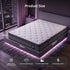 Queen Mattress 2 Rows Edge Support for Deep Sleep 5-Zone Ergonomic Pocket Spring Breathable Corrugated Sponge Medium Firm 30CM