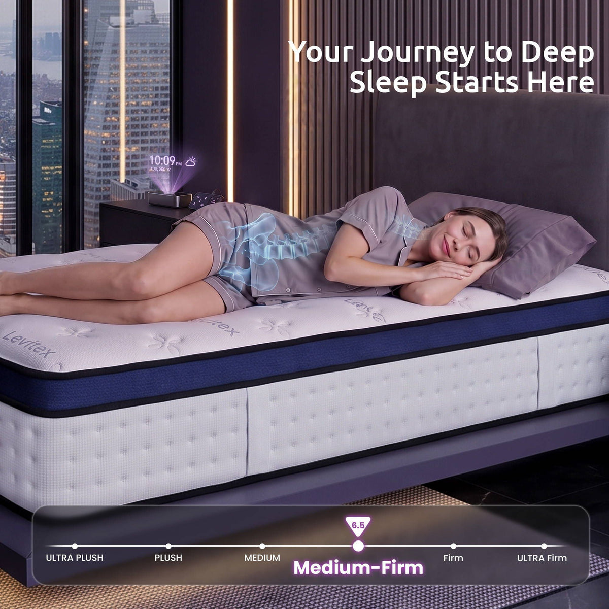 35CM Single Mattresses Gel Memory Foam and 7-Zone Ergonomic Pocket Spring, Anti-Roll Dual-Row Edge, Triple Cooling System for Hot Sleepers
