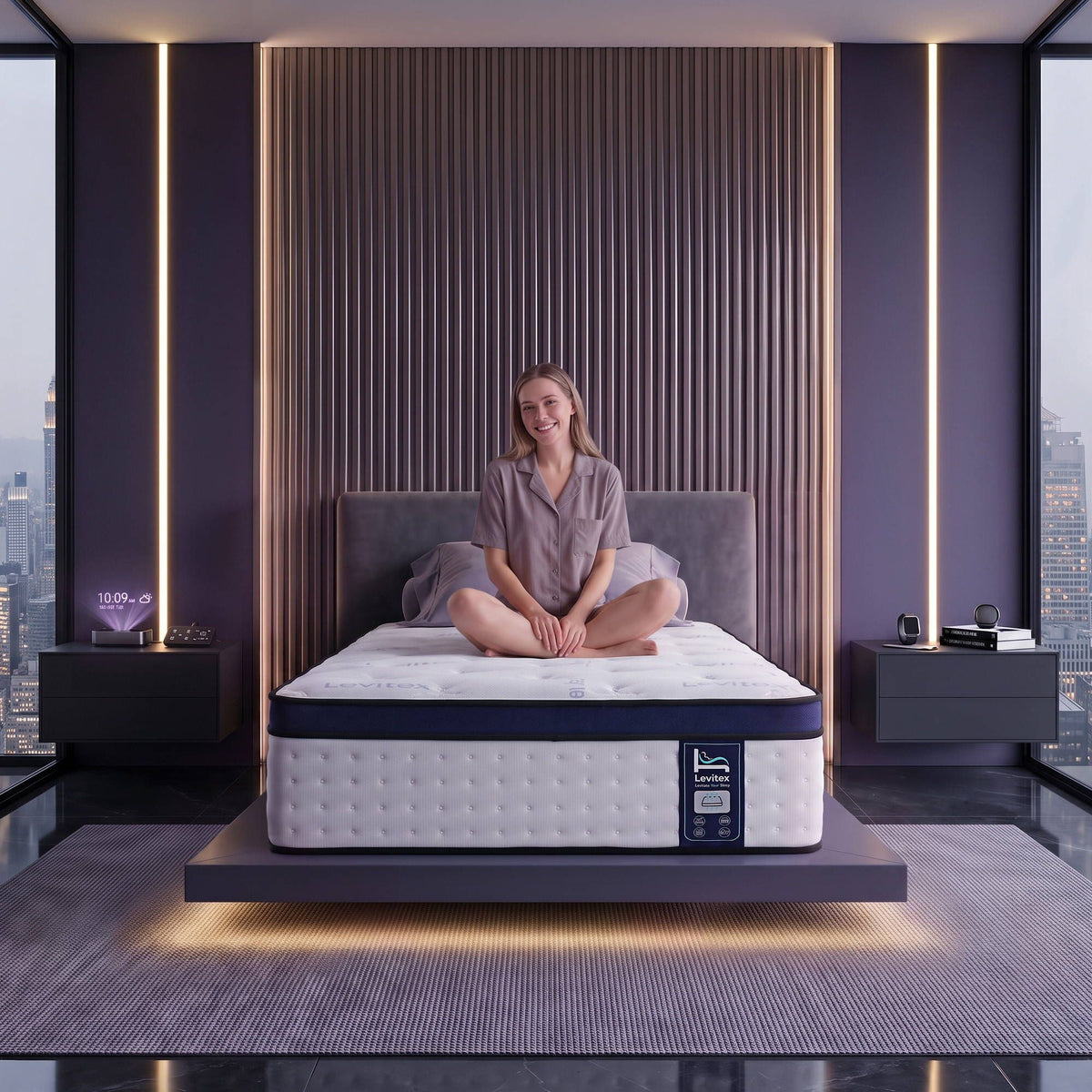 35CM Single Mattresses Gel Memory Foam and 7-Zone Ergonomic Pocket Spring, Anti-Roll Dual-Row Edge, Triple Cooling System for Hot Sleepers