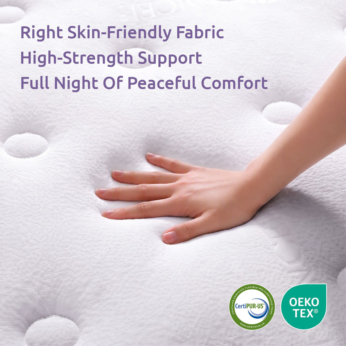 Single Mattress 23CM With Pocket Spring & Cooling Gel Foam, Medium-Firm Full-Body Support, Mattresses In A Box
