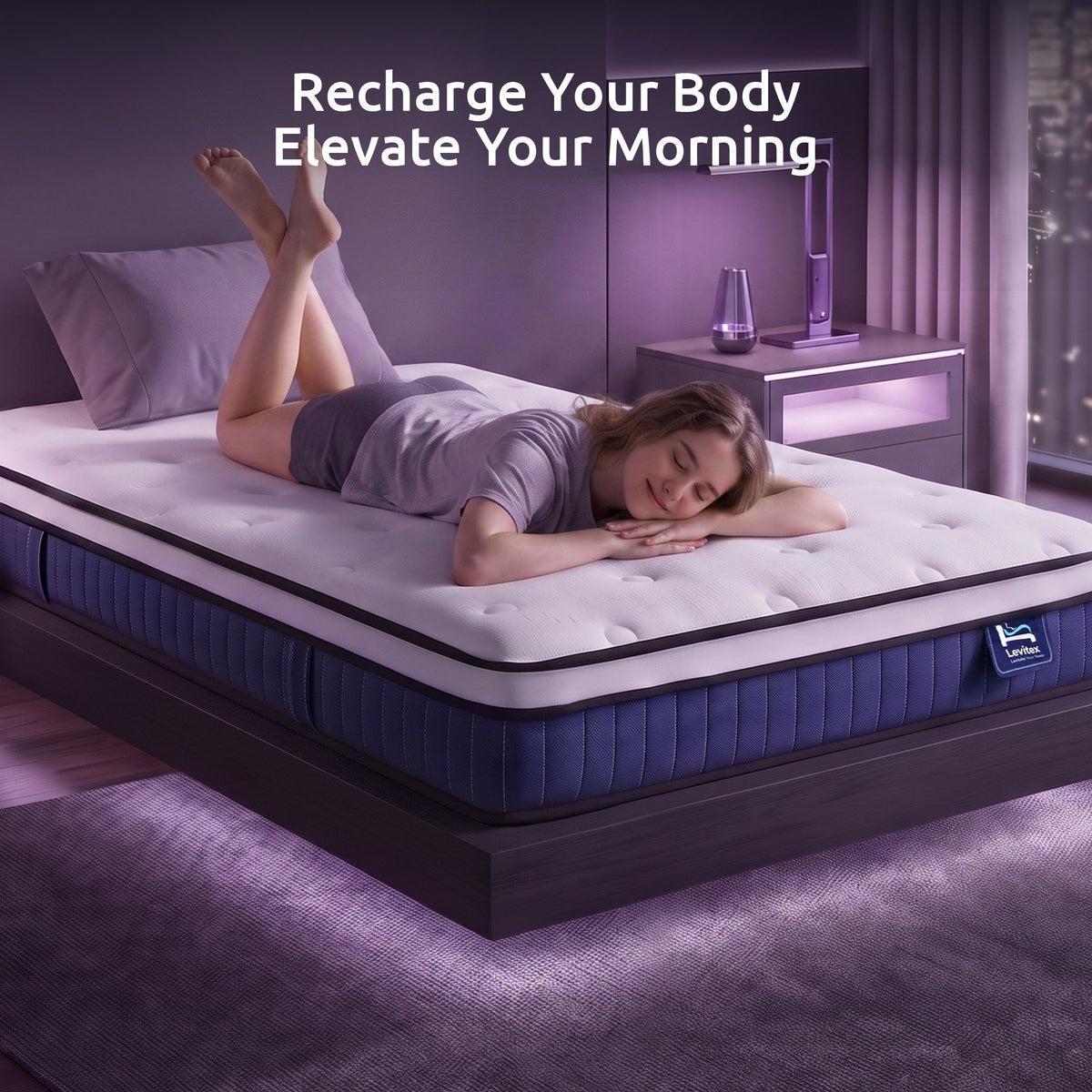 Single Mattress 23CM With Pocket Spring & Cooling Gel Foam, Medium-Firm Full-Body Support, Mattresses In A Box
