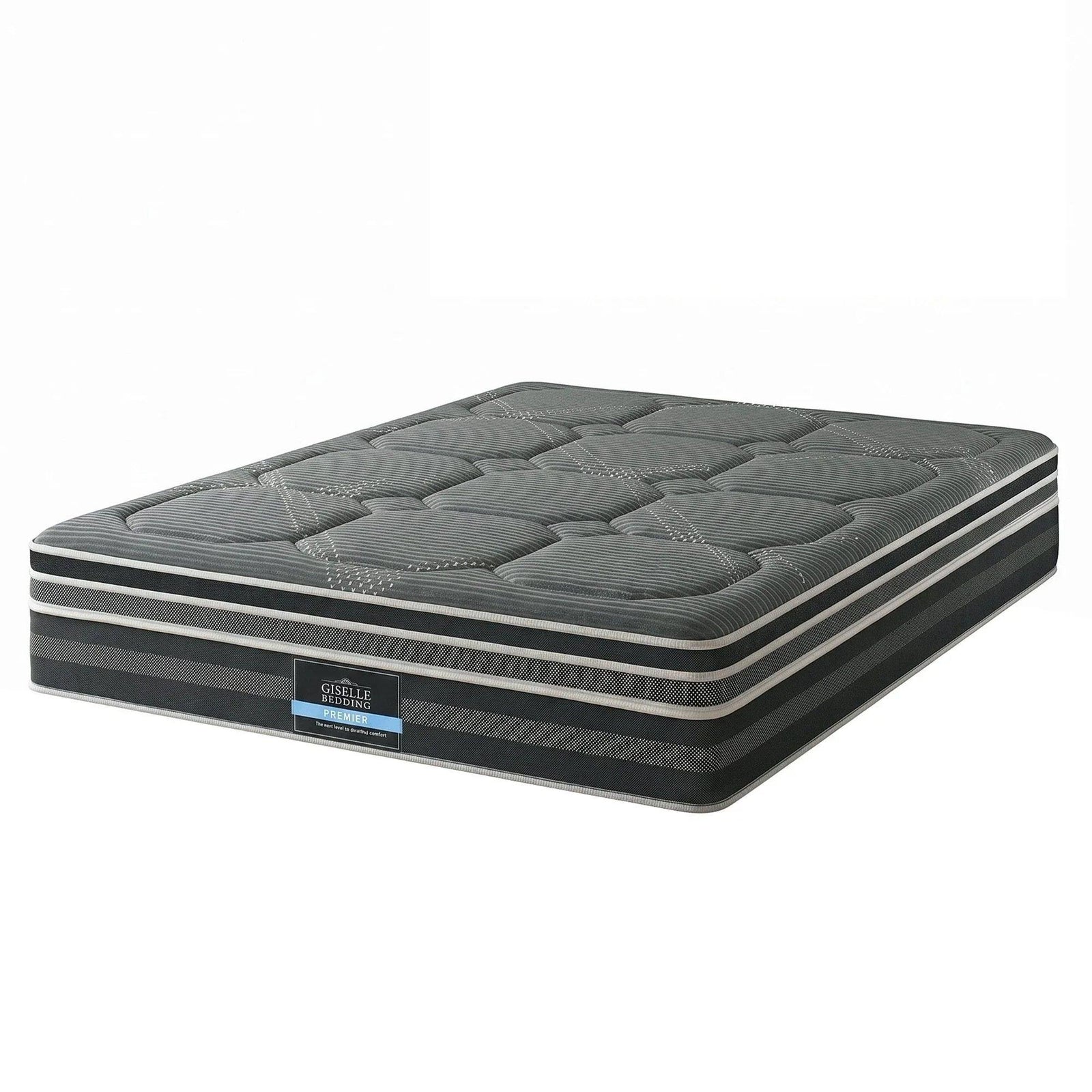 Queen Hybrid Mattress 35cm Euro Top 7 Zone Pocket Spring Bed