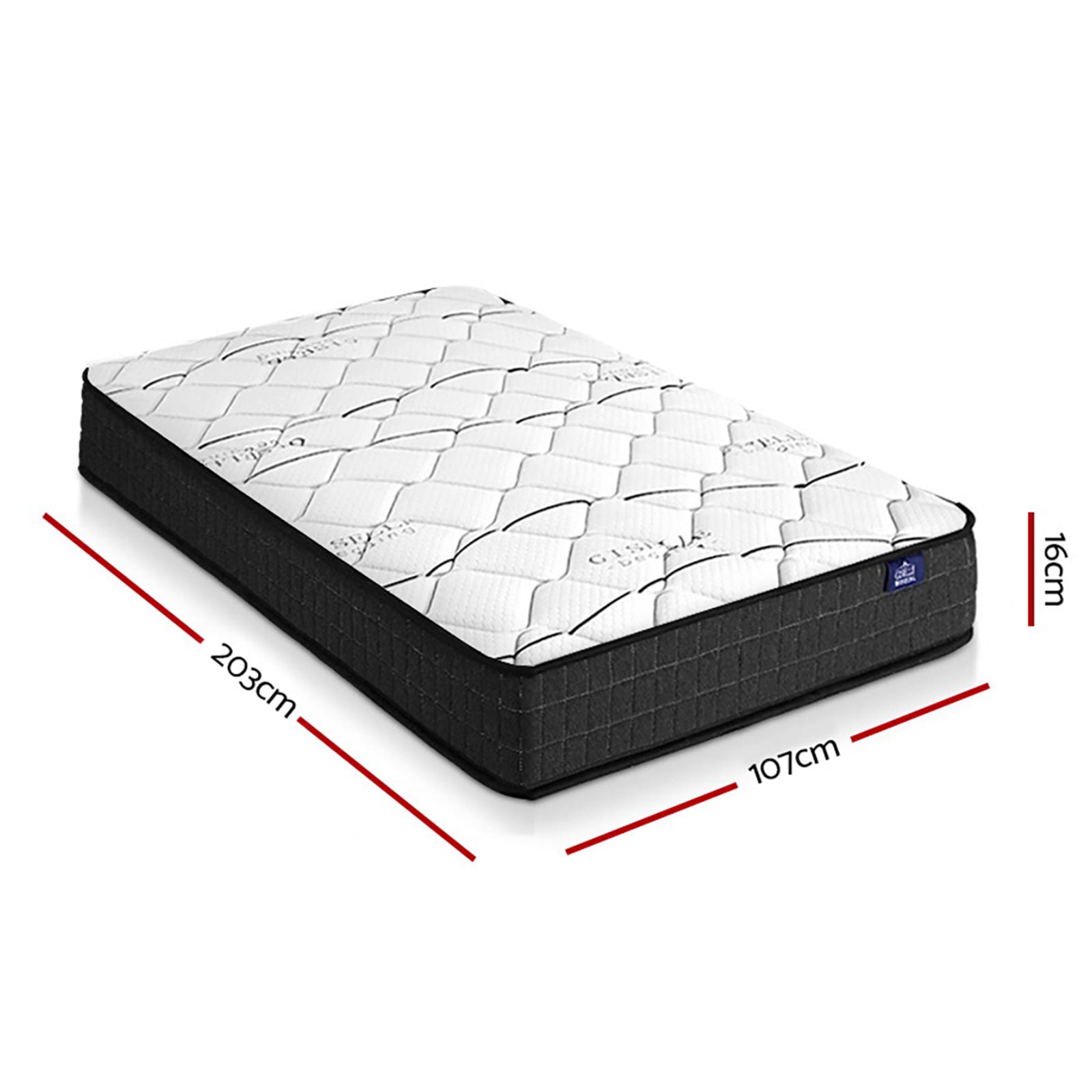 Glay Series Bonnell Spring Mattress – Medium Firm Support & Quilted Top King Single