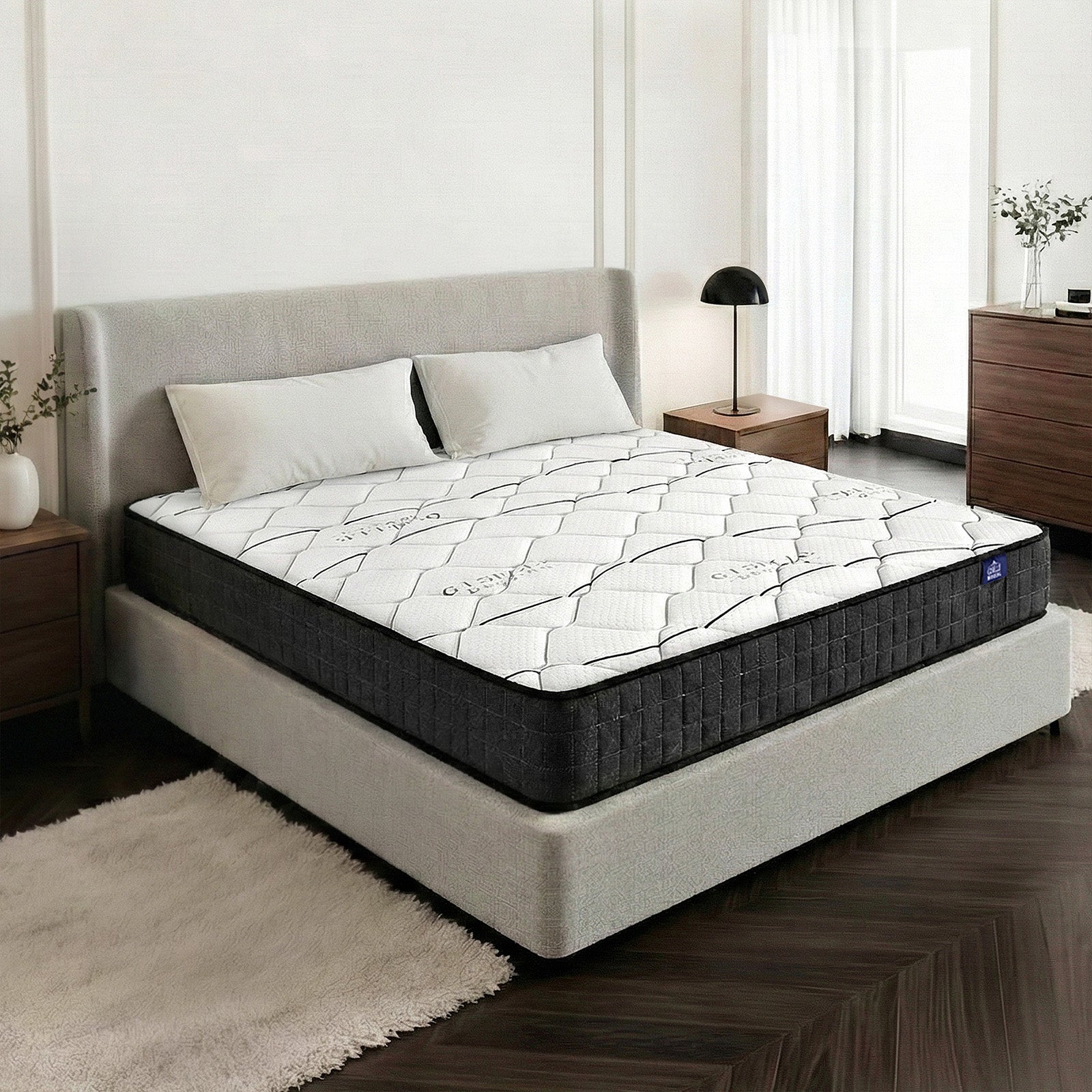 Glay Series Bonnell Spring Mattress – Medium Firm Support & Quilted Top Queen