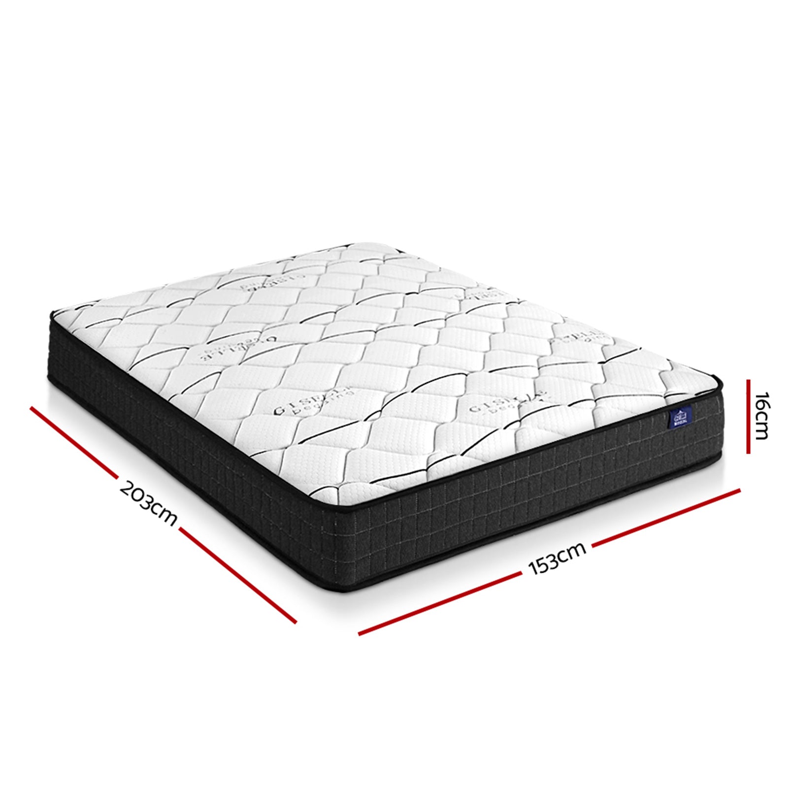Glay Series Bonnell Spring Mattress – Medium Firm Support & Quilted Top Queen