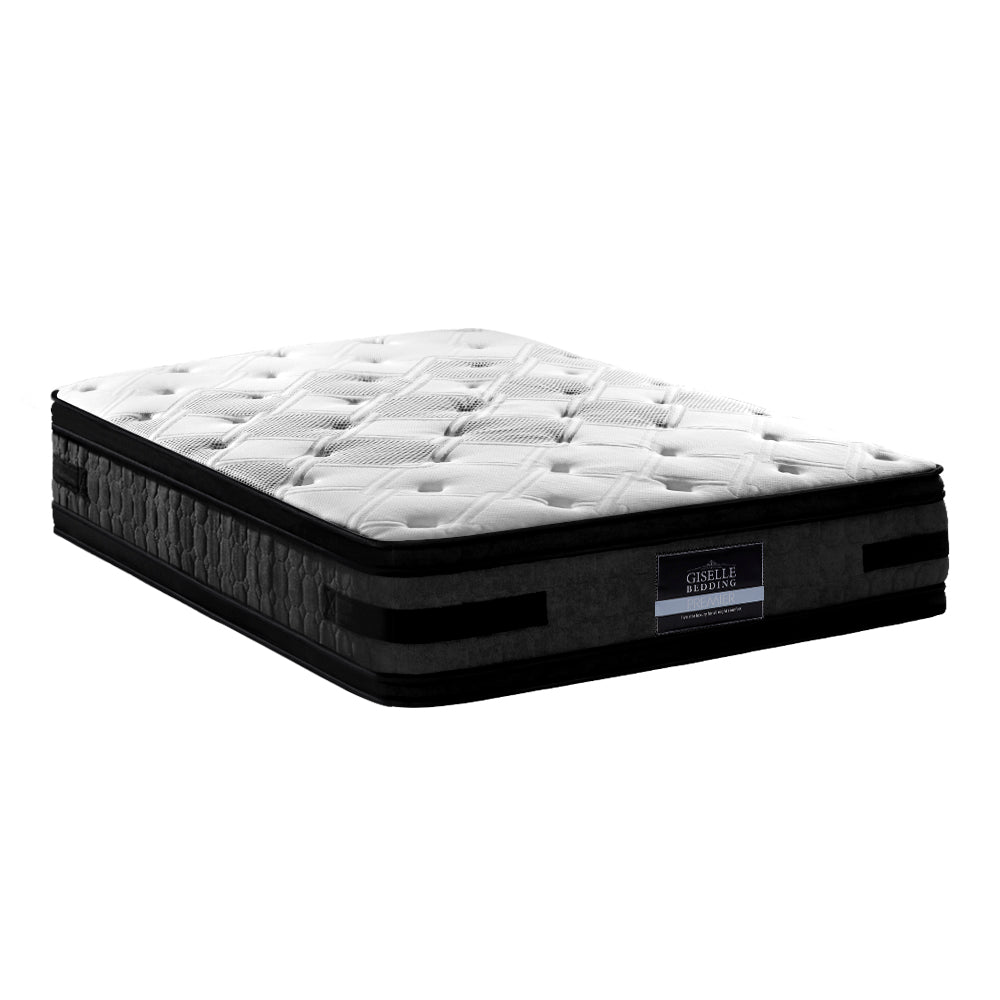 Queen Mattress 36cm Flippable Pocket Spring Memory Foam 7 Zone