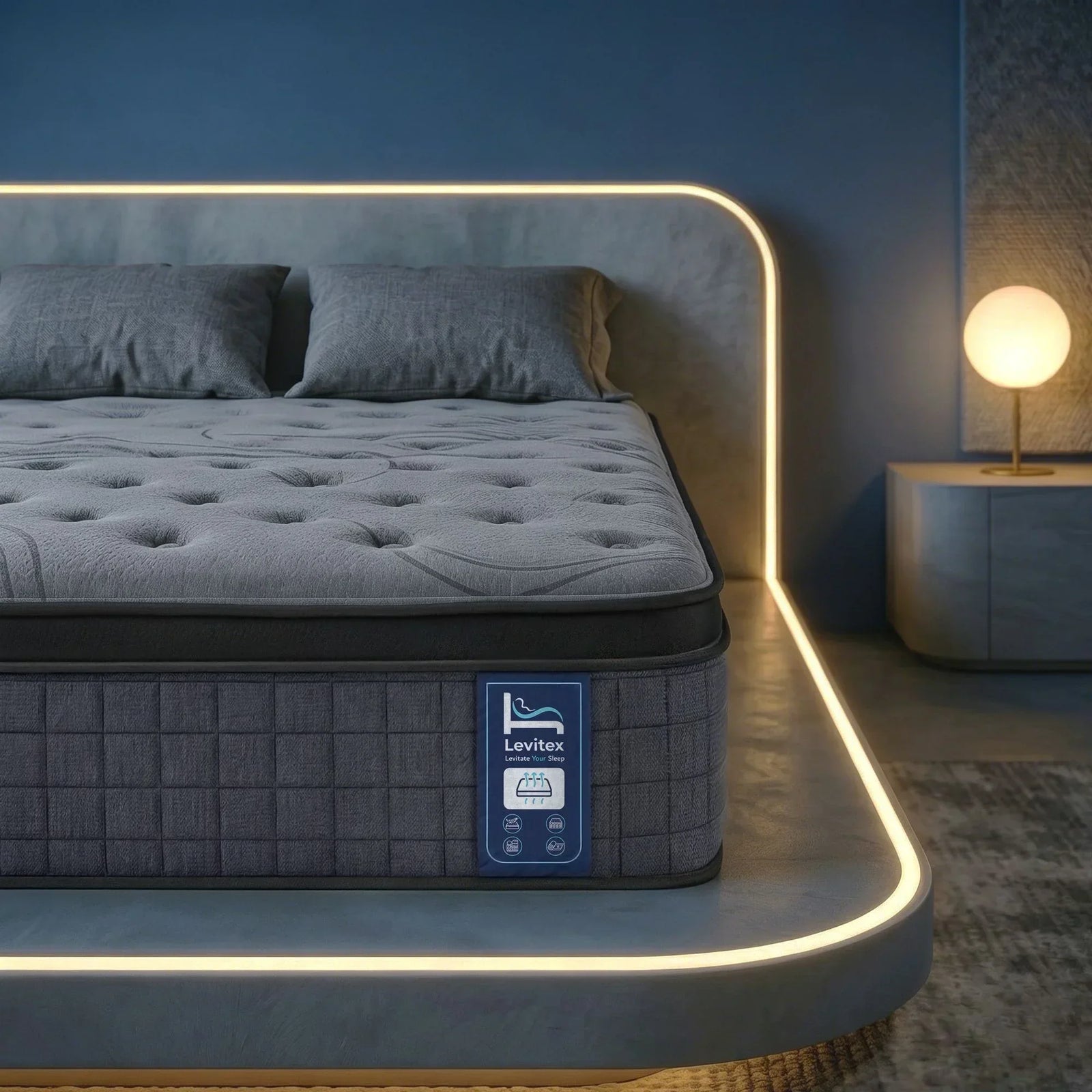 33 cm Mattress 8.0 Extra Firm 7-Zone Pocket Spring Mattress with Dual-Row Edge Support & Breathable Knit Cover King