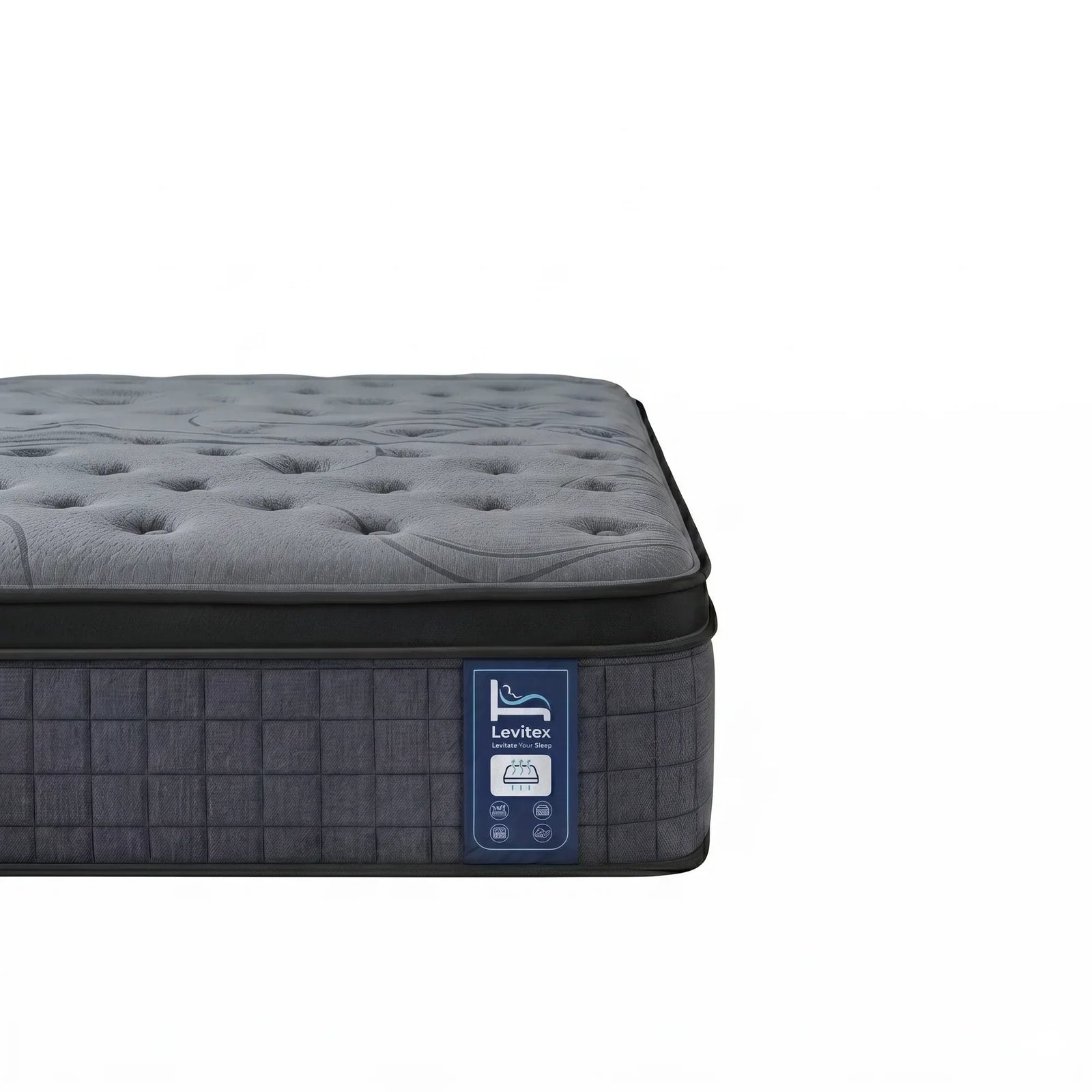 33 cm Mattress 8.0 Extra Firm 7-Zone Pocket Spring Mattress with Dual-Row Edge Support & Breathable Knit Cover Queen