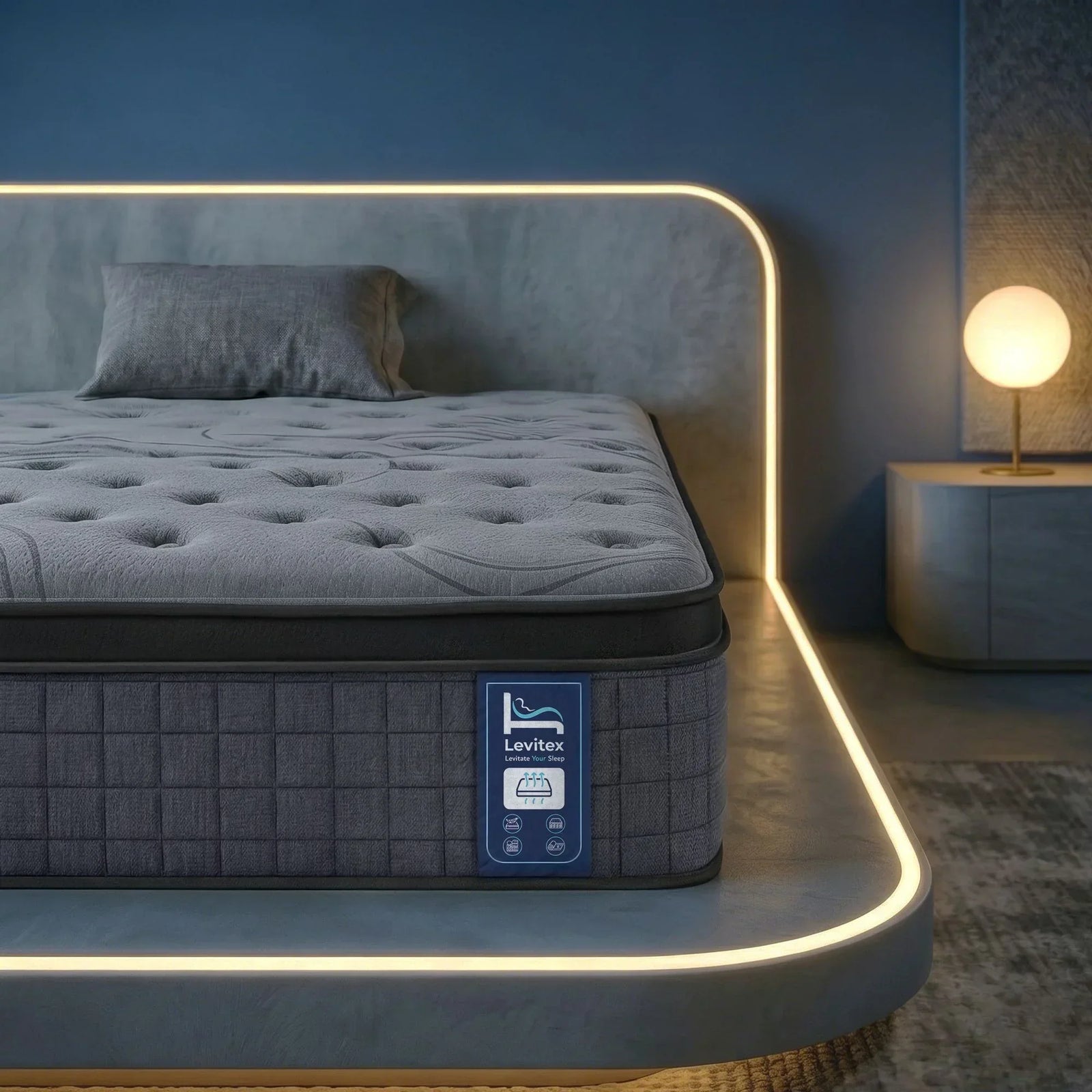 33 cm Mattress 8.0 Extra Firm 7-Zone Pocket Spring Mattress with Dual-Row Edge Support & Breathable Knit Cover Single