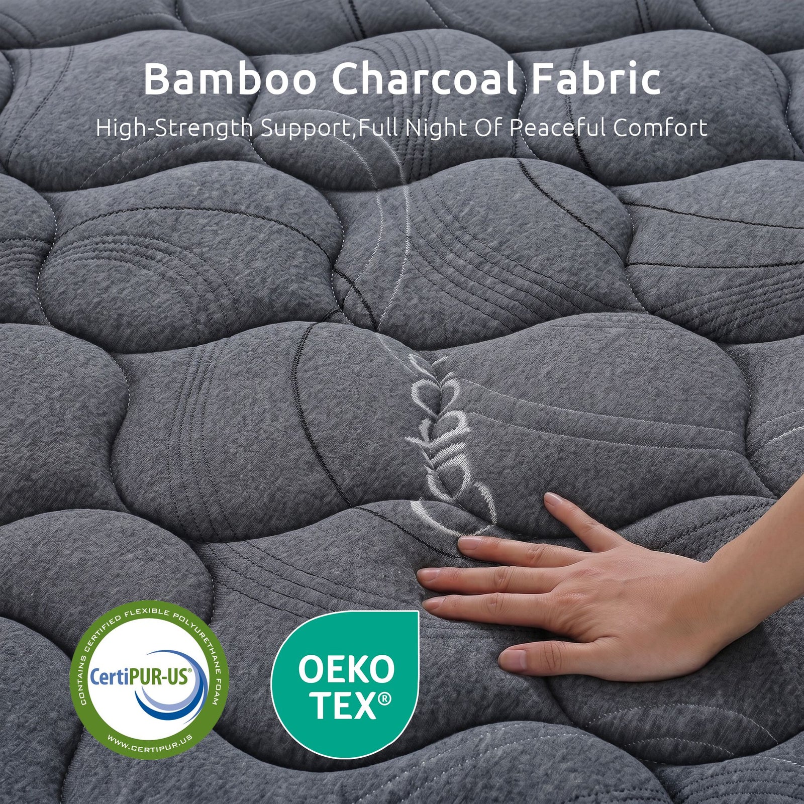 Single Mattress 25 cm Hybrid Pocket Spring with 4cm Egg Crate Foam for Deep Sleep Bamboo Charcoal Fabric