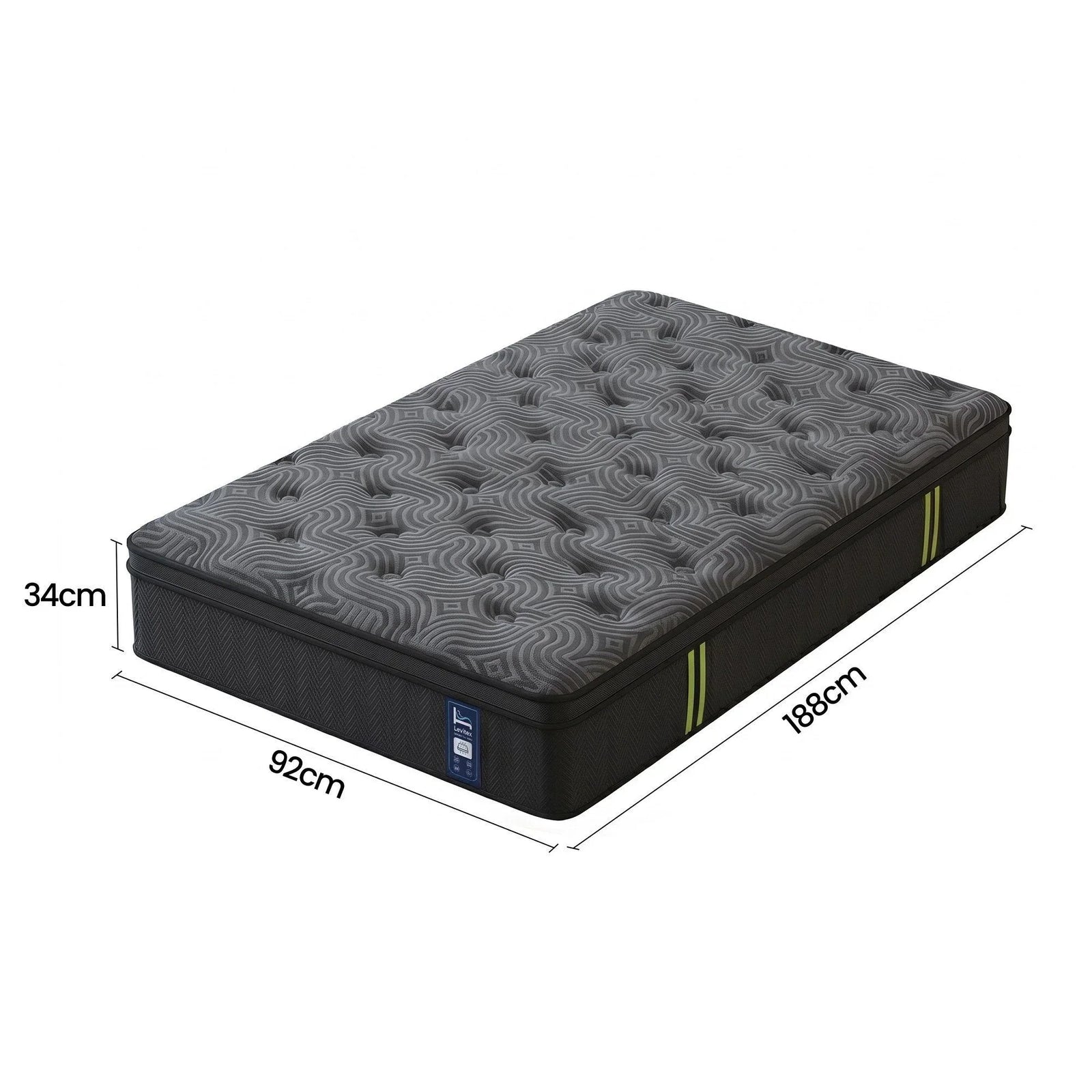 Single Mattress 34 cm 5-Zone Pressure Relief  Pocket Spring with Reinforced Edge Support & Breathable Gel Memory Foam Hybrid Mattress