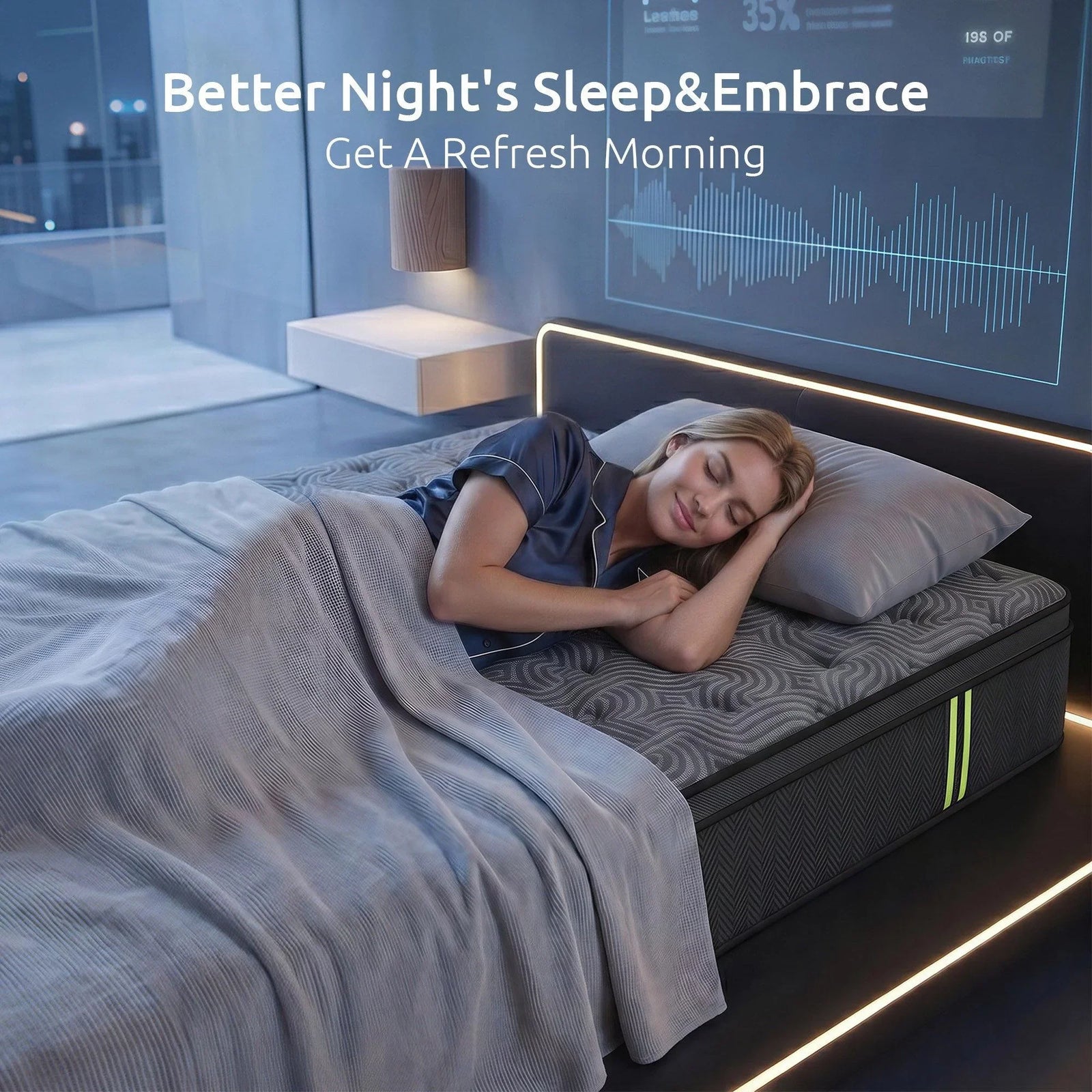 Single Mattress 34 cm 5-Zone Pressure Relief  Pocket Spring with Reinforced Edge Support & Breathable Gel Memory Foam Hybrid Mattress