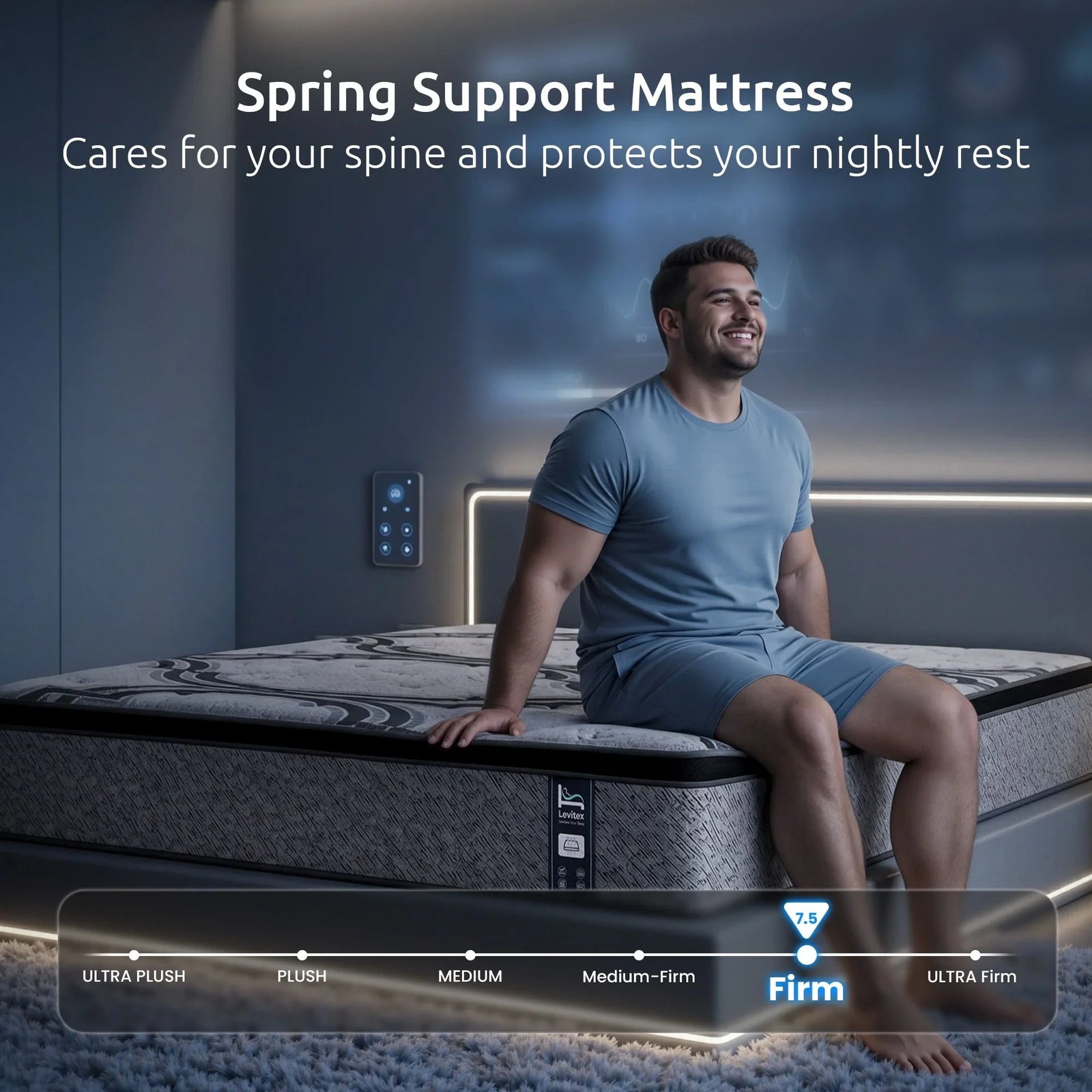 Queen Mattress 34 cm 5-Zone Pocket Spring with Latex & Memory Foam or Extra Lumbar & Shoulder Support