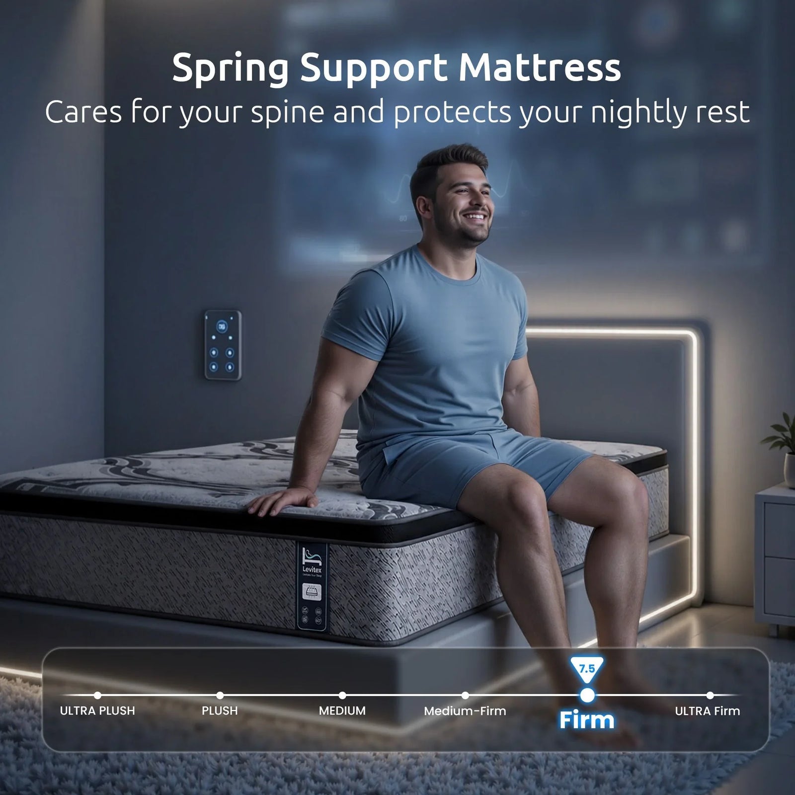 Single Mattress 34 cm 5-Zone Pocket Spring with Latex & Memory Foam or Extra Lumbar & Shoulder Support