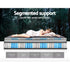 34cm Queen Mattress Double Layer Pocket Spring Bamboo Medium Firm Bed