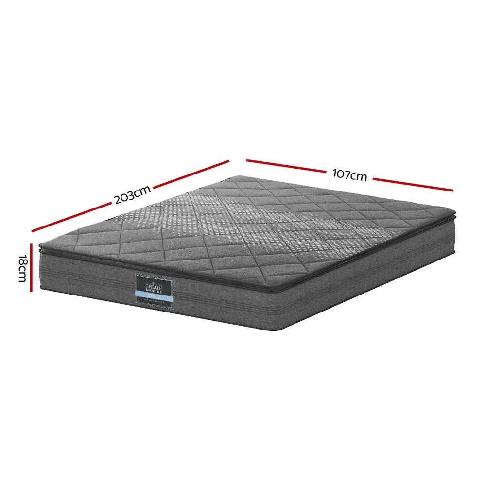 18cm Pillow Top Medium Firm Mattress King Single Ella Series Bonnell Spring Bed