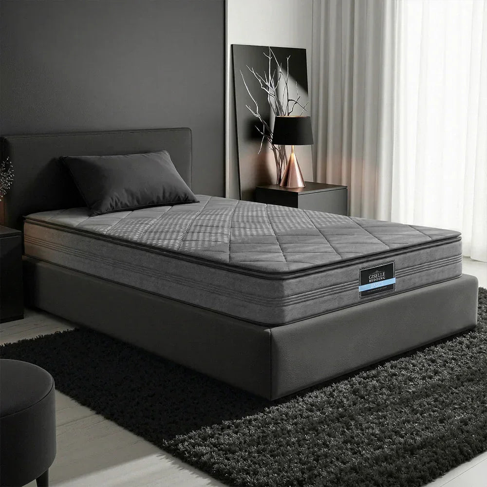 18cm Pillow Top Medium Firm Bonnell Spring Mattress Ella Series Single Bed