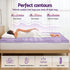 Giselle 8cm Memory Foam Mattress Topper Lavender Infused Bamboo Cover 7-Zone Double