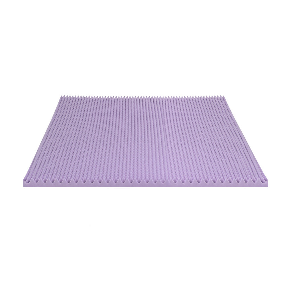 Giselle 5cm Memory Foam Mattress Topper Lavender Infused Egg Crate Pad Mat King