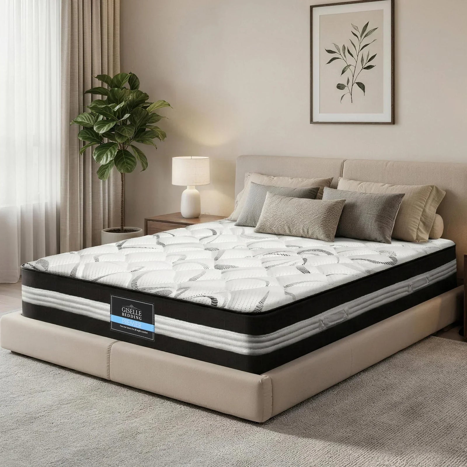 King Euro Top Pocket Spring Mattress 30cm Firm Support Bed
