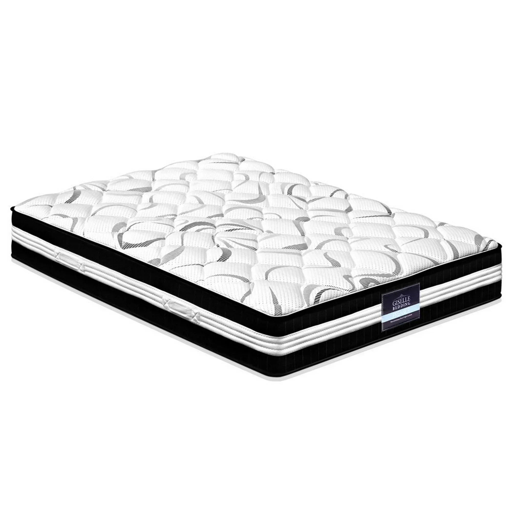 Queen Euro Top Firm Mattress 30cm Pocket Spring Medium Firm Support