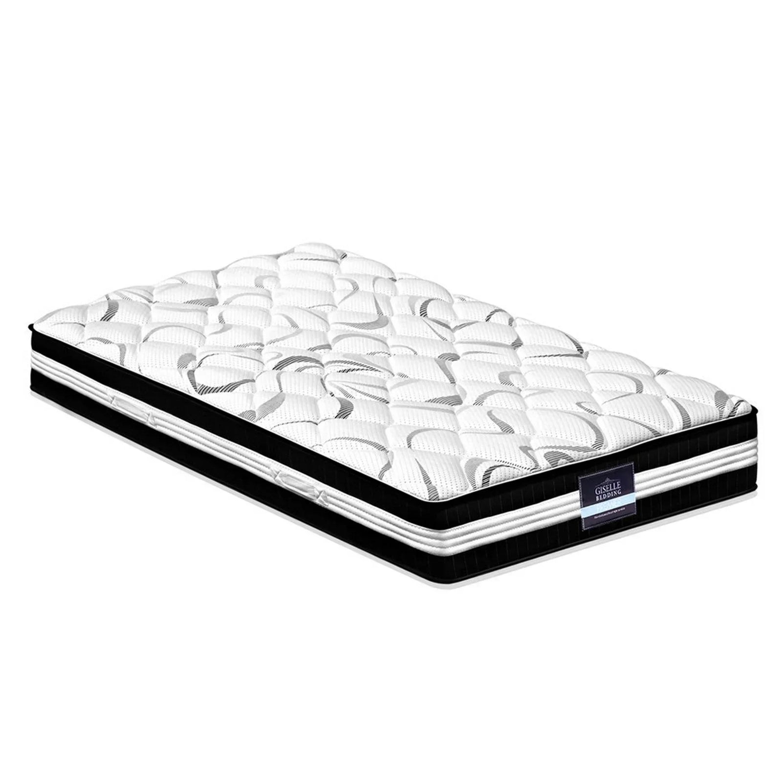 Single Euro Top Pocket Spring Mattress 30cm Medium Firm Bed