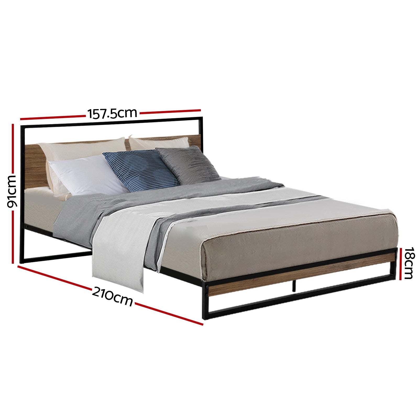 Artiss Bed Frame Queen Size Metal Frame DANE