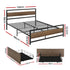 Bed Frame Double Size Metal Frame with 2 Drawers DREW
