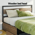 Bed Frame Double Size Metal Frame with 2 Drawers DREW