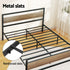 Bed Frame Double Size Metal Frame with 2 Drawers DREW