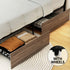 Bed Frame Queen Size Metal Frame with 2 Drawers DREW