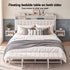 Artiss Queen Metal Bed Frame Boucle Headboard Charging Station Side Table White