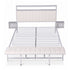Artiss Queen Metal Bed Frame Boucle Headboard Charging Station Side Table White