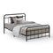 Artiss Bed Frame Metal Bed Frame LEO - King SingleBlack