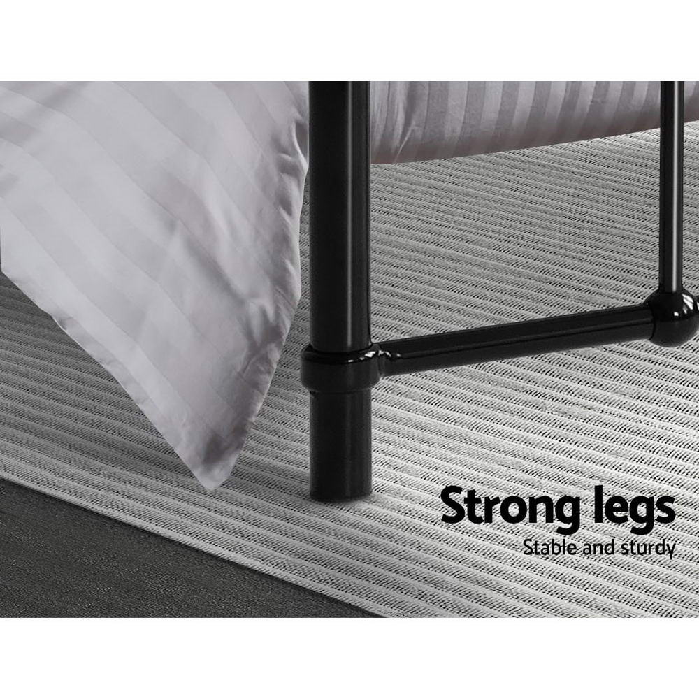 Artiss Bed Frame Metal Bed Frame LEO - Queen Black