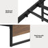 Bed Frame Metal Frame Queen Size Bed Base 2 Drawers OSLO
