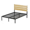Artiss Bed Frame Double Size Metal Base Mattress Platform Foundation Black PAULA