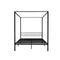 Artiss Queen Canopy Bed Frame Metal Four Poster Black Steel Frame POCHY