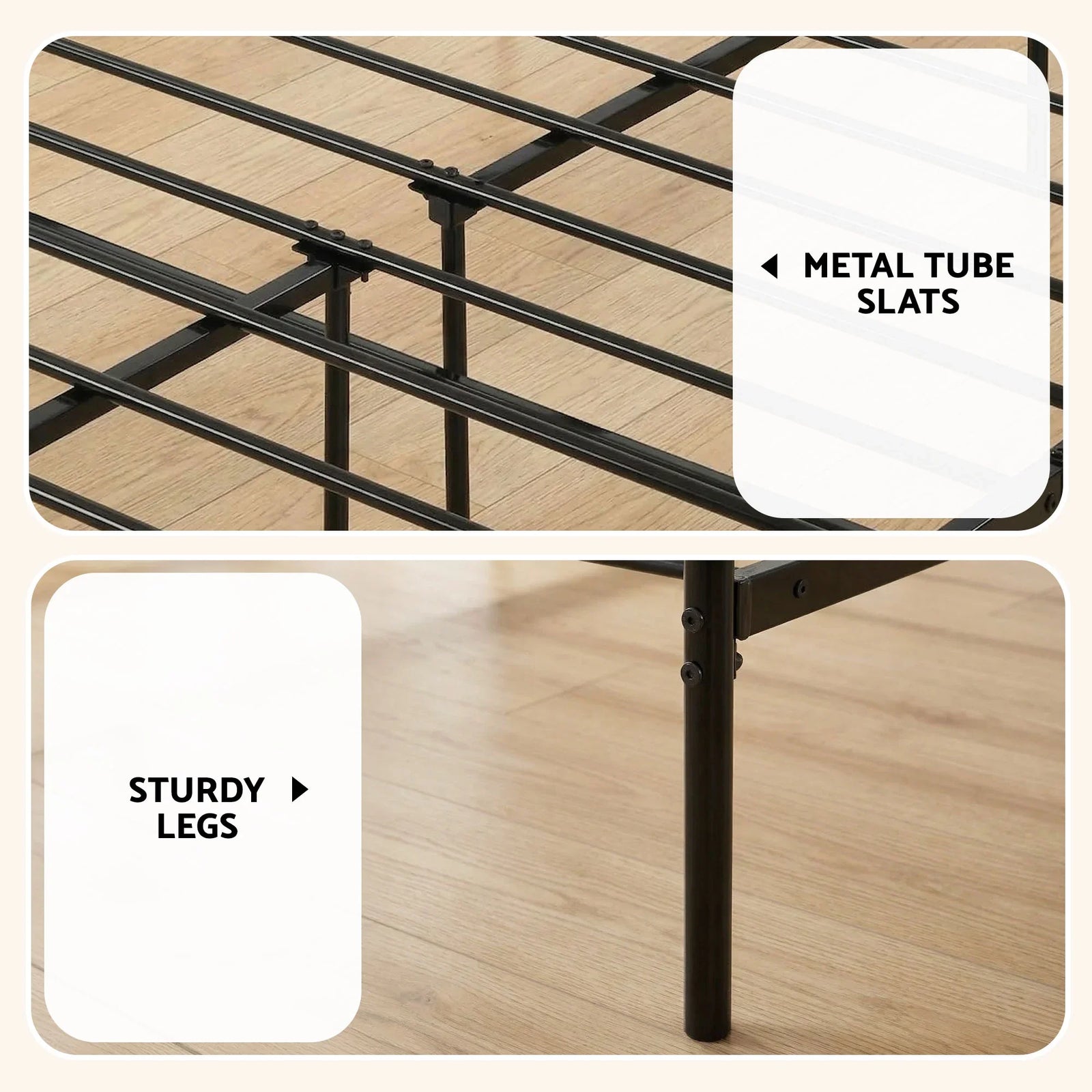 Bed Frame Double Metal Bed Frames SOL with Mattress
