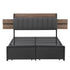 Artiss Metal Bed Frame Queen Size with 2-Tier Hidden Storage with Charging Station